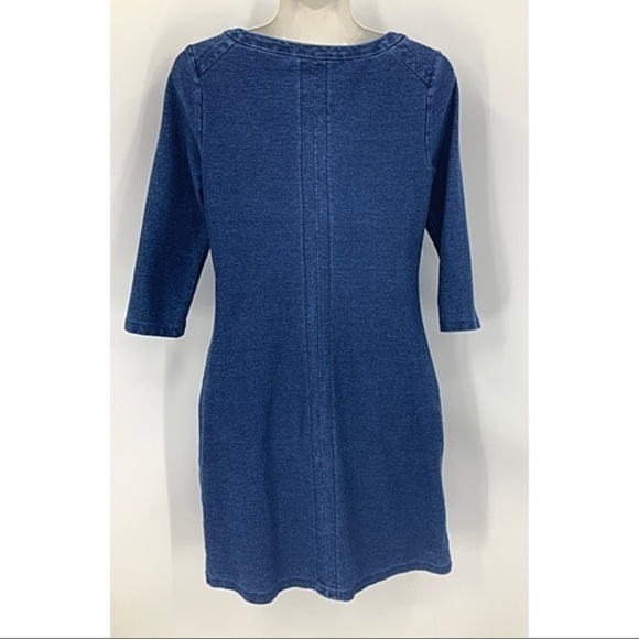 Boden denim pull over 3/4  sleeve dress 6p - Picture 2 of 11